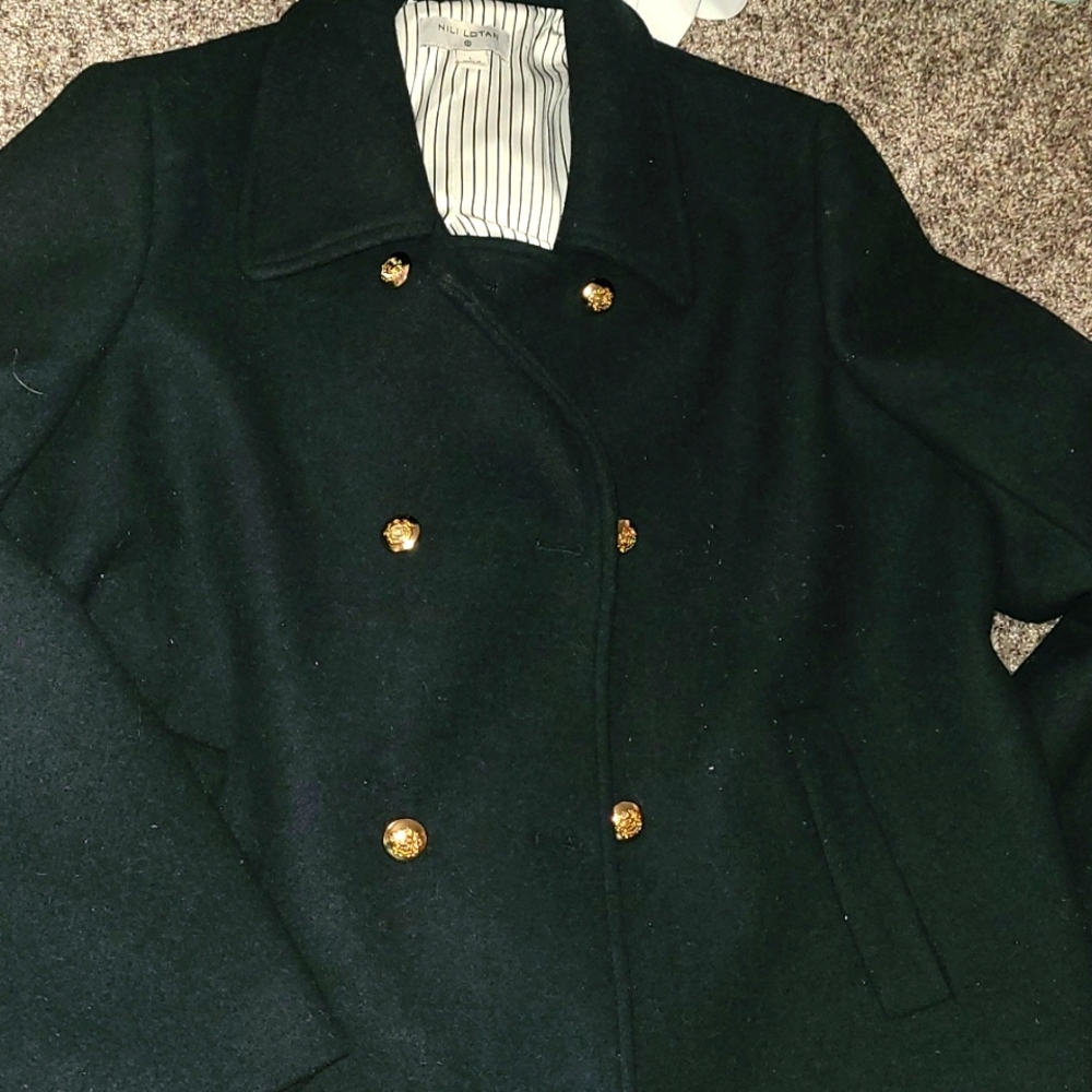 Nili Lotan Black Blazer with Gold Buttons